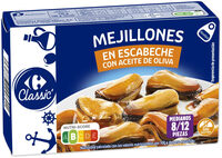 Mejillones en escabeche con aceite de oliva 8/12