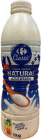 Yogur líquido natural azucarado