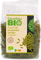 Fusilli de guisantes verdes
