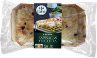 Lasaña ricotta y espinacas