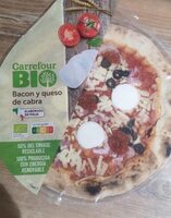 Pizza Bacon y queso de cabra bio