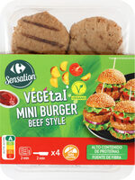 Mini burguer vegetal beef style