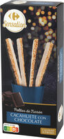 Palitos de turrón de cacahuete con chocolate