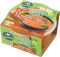 Untable vegetal pimiento rojo, berenjena y cebolla