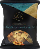 Pan tostado con cebolla caramelizada (5%)