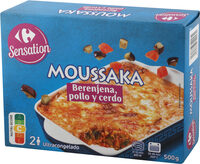 Moussaka berenjena, pollo y cerdo