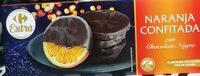 Naranja confitada con chocolate negro