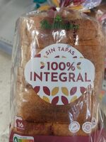 Pan de molde sin tapas 100% integral