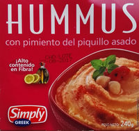Hummus con pimiento del piquillo asado