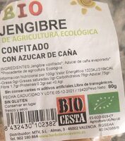 Jengibre confitado con azucar de caña