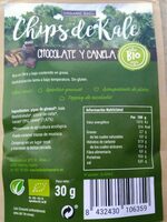 Chips de kale chocolate y canela