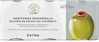 Aceitunas Manzanilla rellenas de anchoa del Cantábrico