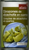 Alcachofas de alcachofa en cuartos