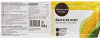 Barra de pan de maíz sin gluten, lactosa, huevo