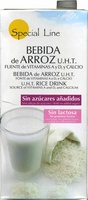 Bebida de arroz UHT, vitaminas A y D y calcio