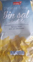 Patatas fritas sin sal añadida