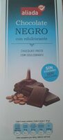 Chocolate negro con edulcorante