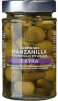 Aceitunas manzanilla con pepinillo en vinagre