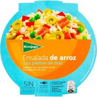 Ensalada de arroz con palitos de mar