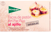 Tacos de potón del pacífico al ajillo