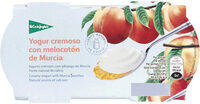 Yogur cremoso con melocotón de Murcia