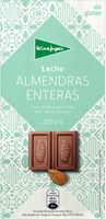 Chocolate con leche con almendras enteras
