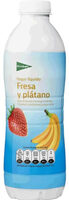 Yogur líquido fresa y plátano