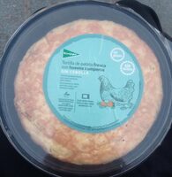 Tortilla de patata fresca de huevos camperos sin cebolla