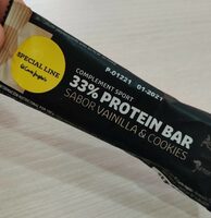 Protein bar vanilla & cookies