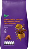 Almohadillas rellenas de crema de cacao con avellanas