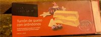 Turrón de queso con arándanos