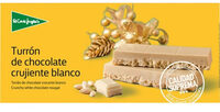 Turrón de chocolate crujiente blanco