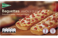 Baguettes jamón y queso