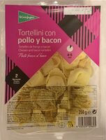 Tortellini con pollo y bacon