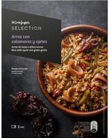 Arroz con calamares y ajetes