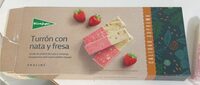 Turron con nata y fresa