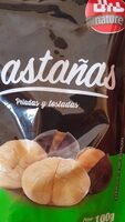 Castañas peladas y tostadas