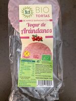 Bio tortas de arroz bañadas con yogur de arándanos