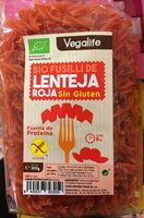 Fusilli de lenteja roja