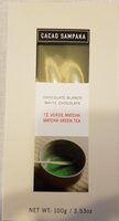Chocolate blanco té verde matcha