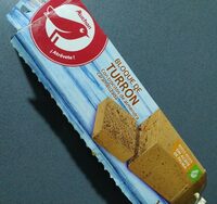 Bloque de turrón con trocitos de almendra caramelizada