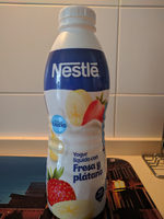Yogur liquido fresa y platano