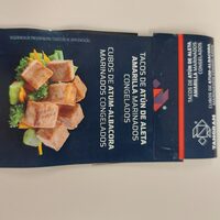 Tacos de atún de aleta amarilla marginados congelados