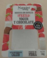 Biscuits con espelta fresa, yogur y chocolate