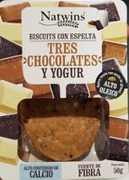 Biscuits con espelta tres chocolates y yogurt
