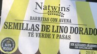 Barritas con avena semillas de lino dorado, té verde y pasas