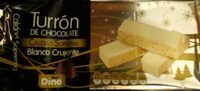 Turron de chocolate blanco crujiente