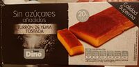 Turrón de yema tostada sin azúcares