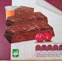 Turrón chocolate con guindas al licor