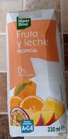 Fruta y leche tropical